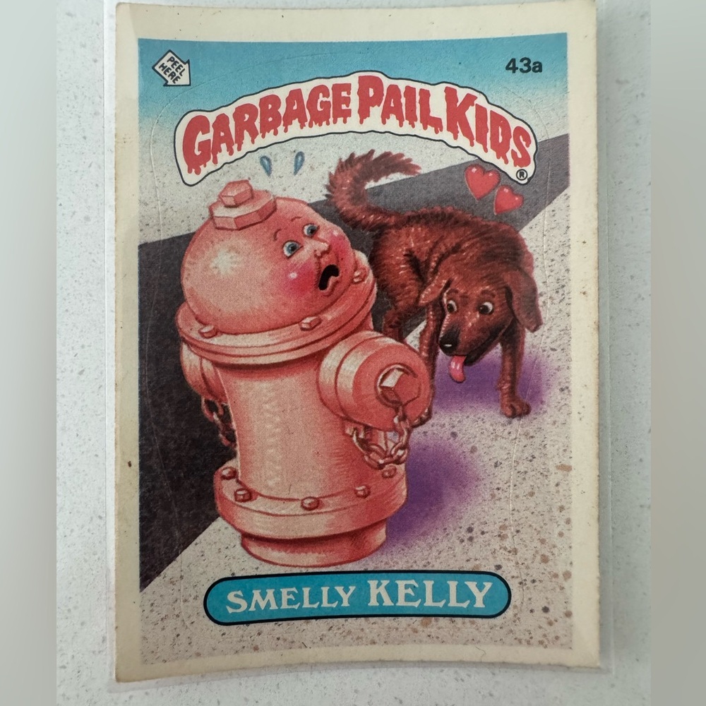 Rare 1985 Topps Garbage Pail Kids Card, Series One, Smelly Kelly 43a